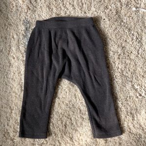 Dark gray ribbed harem style waffle pants - minimal hipster style